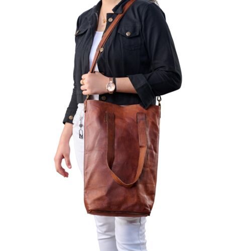 Real Leather Shoulder Purse Handbag Tote Brown Crossbody Women Satchel Sling Bag